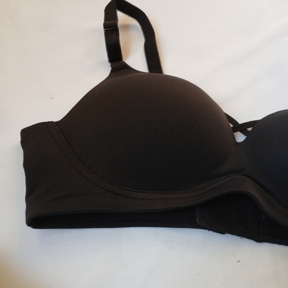 Torrid Curve Bra 38C 360 Back Smoothing Wire Free Push Up Plunge Black - Picture 3 of 8